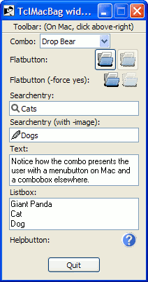 General widgets on XP
